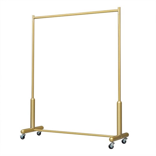 Clothing store display racks, floor-standing wedding gown racks, women's clothing store shelves, hanging rods, and mobile garment hangers specifically designed for men's fashion.