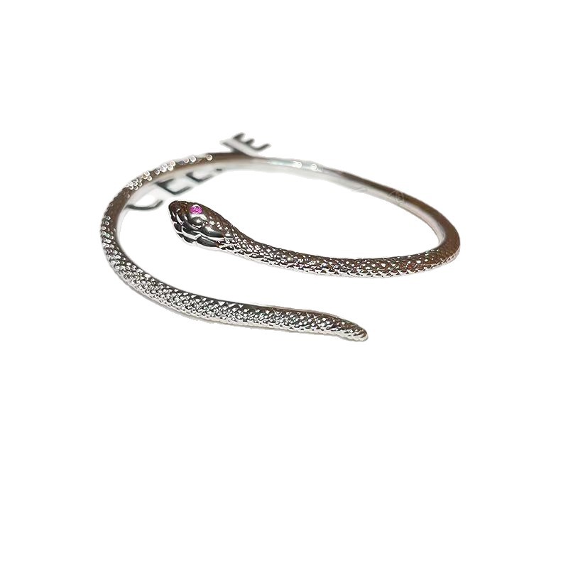 925 pulsera de serpiente de plata esterlina nicho femenino ins diseño de estilo frío versátil simple de alta gama exquisita pulsera de novias