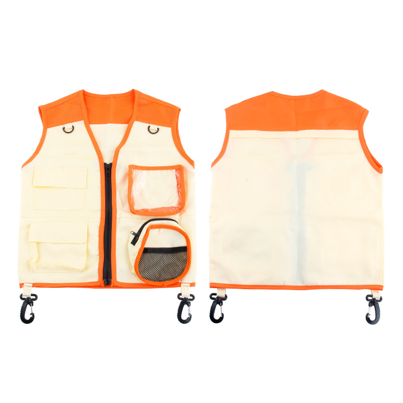Gilet da esploratore per bambini, costume per avventure all'aria aperta e giochi di ruolo, accessorio per giochi di finzione a tema insetti per la scuola materna e l'asilo._voghion.com