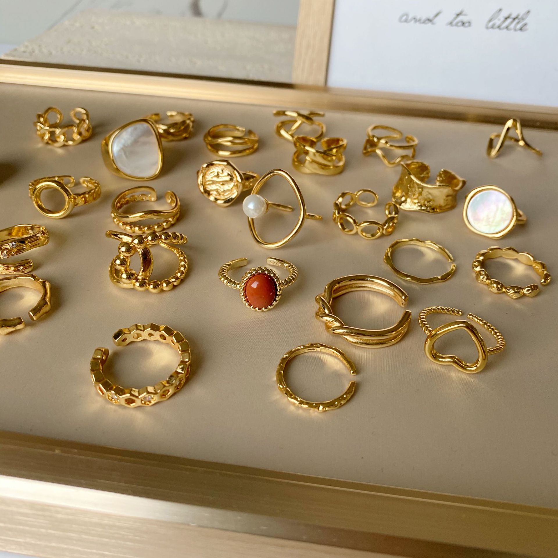 South Korea Dongdaimen INS Fengsheng Gu Tai Silver Ring Female Gold Jewelry Fashion Strikon Expenses