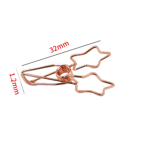 Long-tail clip metal creative fish tail clip five-pointed star electroplated document organizer photo clip swan tail clip invoice clip