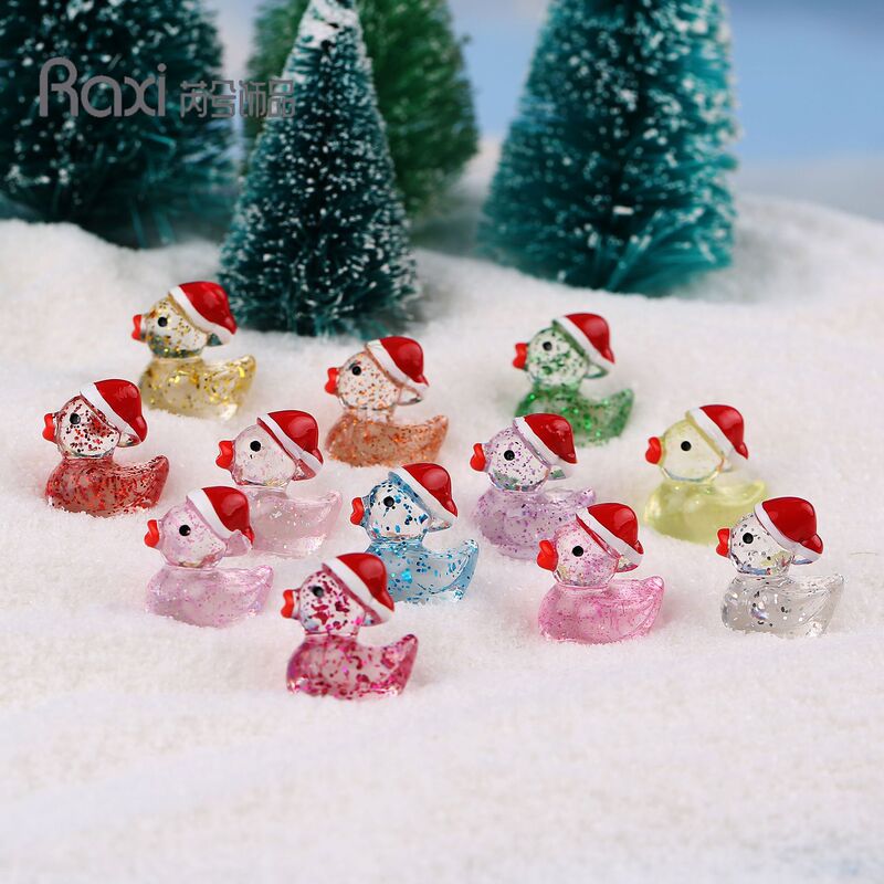 Cross-Border New Product Creative Fine Glitter Luminous Christmas Little Yellow Duck DIY Micro Landscape Decoration Accessories Mini Small Ornaments Cross-Border New Product Creative Fine Glitter Luminous Christmas Little Yellow Duck DIY Micro Landscape Decoration Accessories Mini Small Ornaments