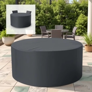 Oxford Cloth Round Table Rain Cover Furniture Seat Waterproof Cover Outdoor Mechanical Equipment Dustproof Sun Protection Cover
