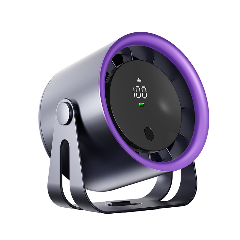 Ventilador de escritorio de modo privado nuevo ventilador de pantalla digital USB de turbina de circulación de aire de escritorio de alta potencia y silencioso ventilador pequeño