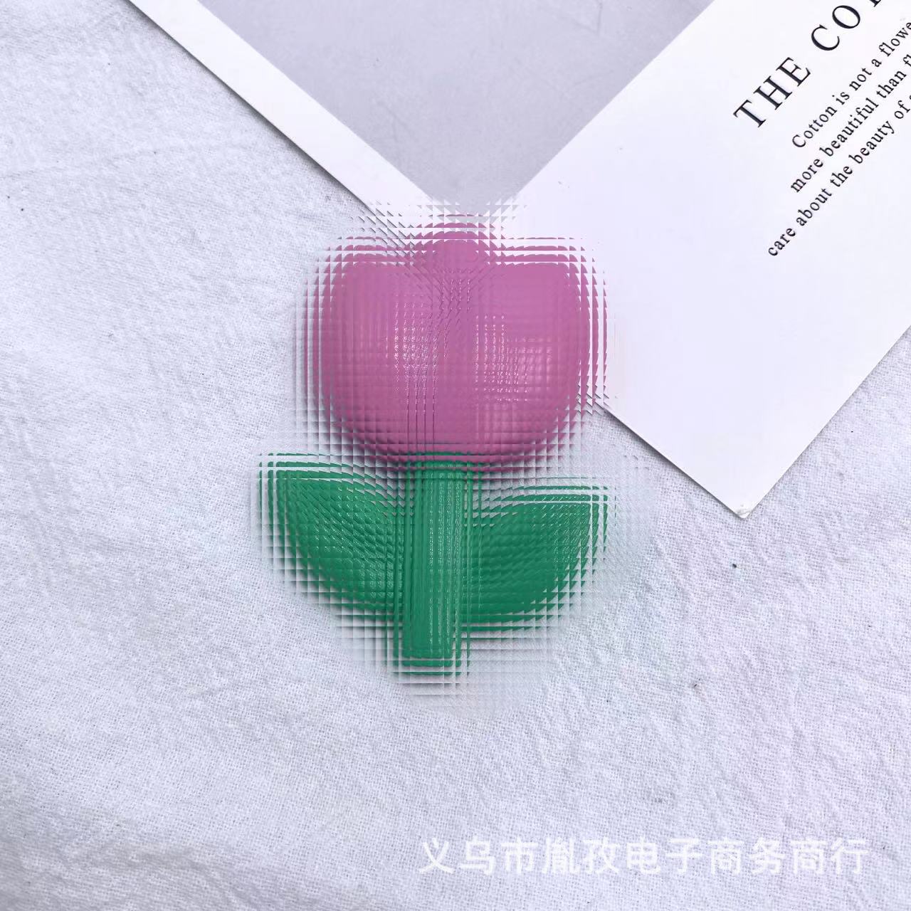 Nuevo Tulip crema de goma teléfono Shell clip de pelo refrigerador accesorios resina accesorios color flores tridimensionales