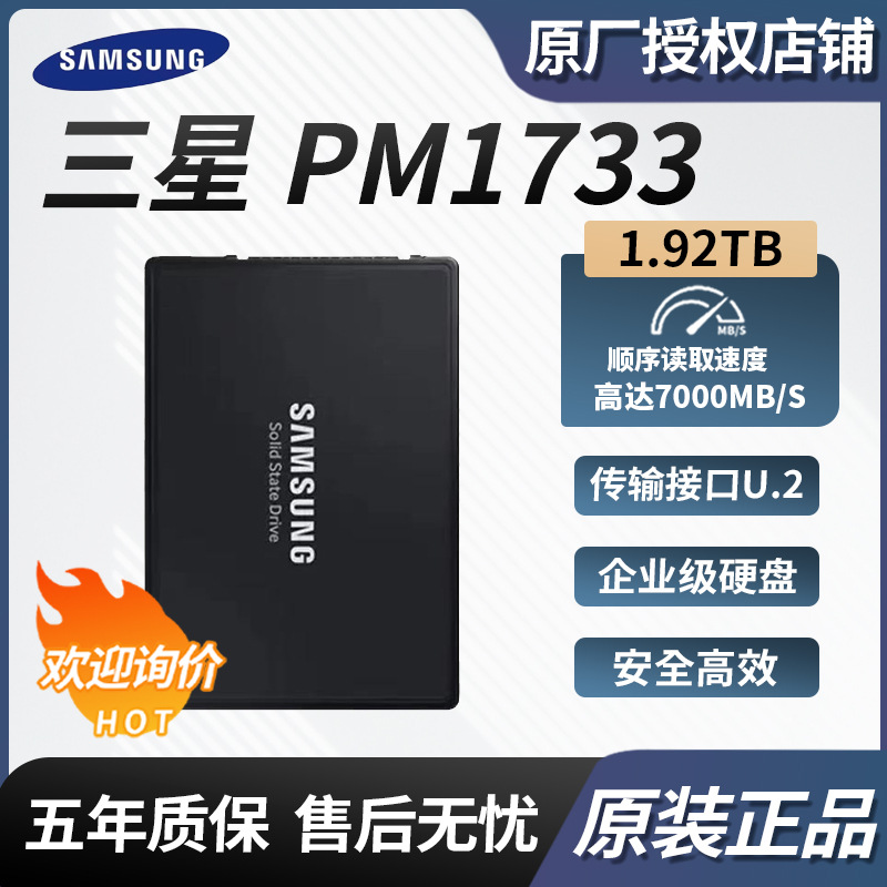 Applicable to Samsung PM1733 1.92/3.84/7.68/15. 36tb enterprise-level SSD U.2 interface