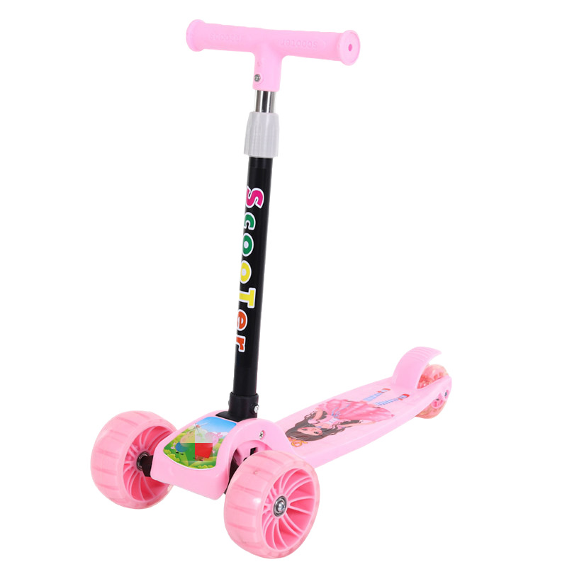 Plegable DE LOS NIÑOS scooter pu rueda de flash scooter de bebé Madre y niño regalo scooter fuente de ventas directas de la fábrica