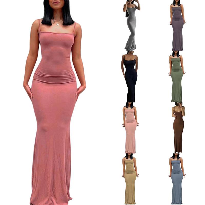 2022 Human Peach Pure Desire Slim Peach Butt Suspender Long Fishtail Skirt 2022 Human Peach Pure Desire Slim Peach Butt Suspender Long Fishtail Skirt