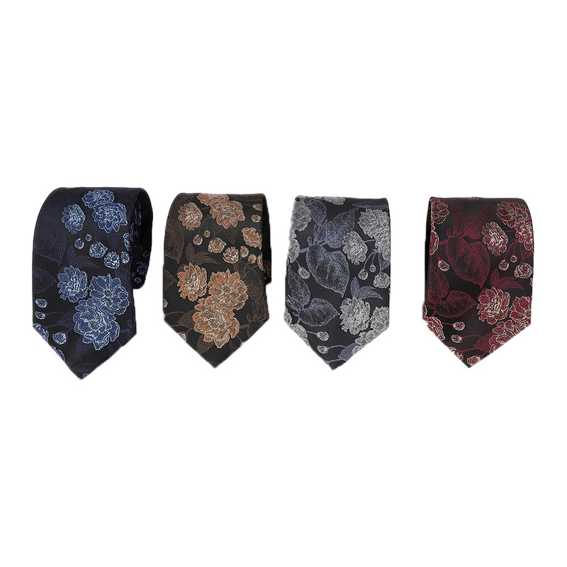 Polyester yarn-dyed jacquard tie and square scarf suit Origin supply in stock supply men's tie square scarf suit