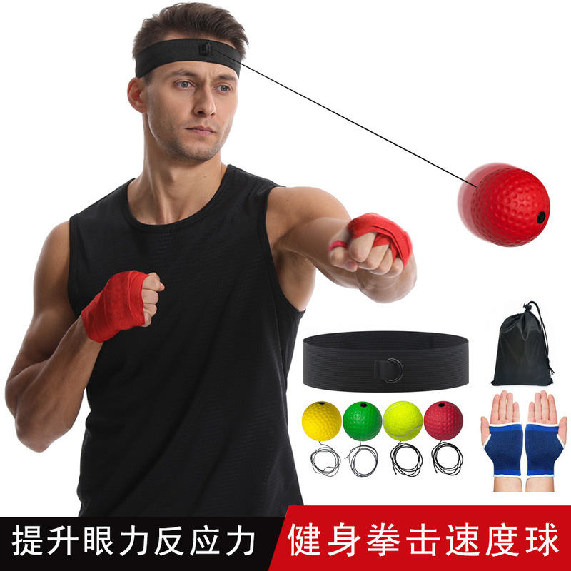Head-mounted boxing reaction ball decompression vent ball magic speed ball adult children's training fitness entertainment home Head-mounted boxing reaction ball decompression vent ball magic speed ball adult children's training fitness entertainment home