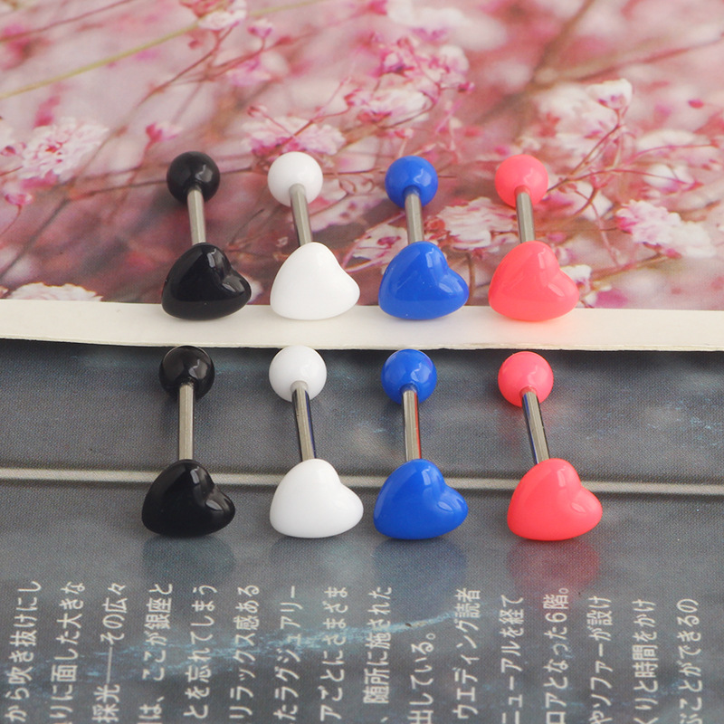 Pointed titanium steel lip stud product view