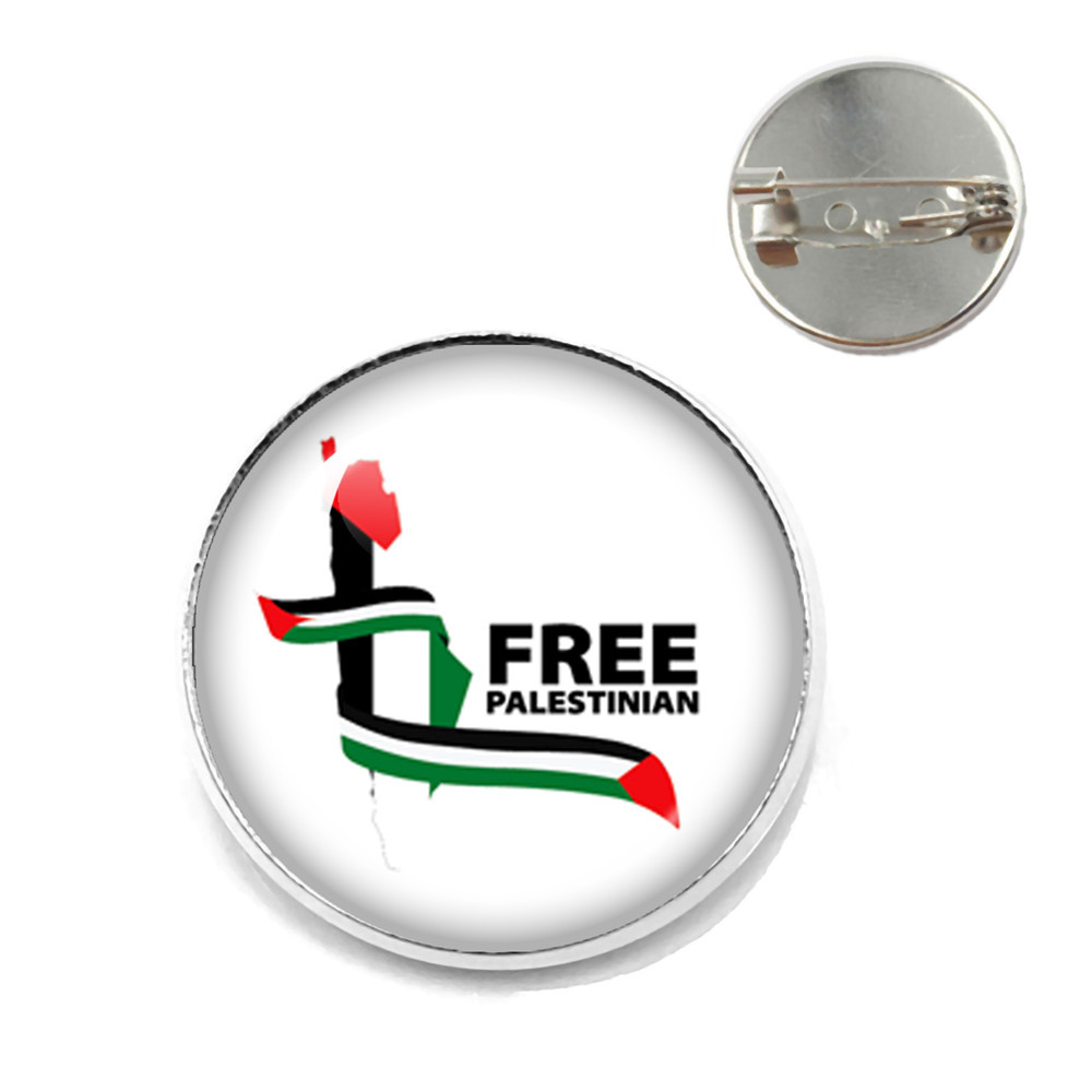 Transfronterizo pin bandera palestina vidrio personalidad arte insignia broche accesorios hombres mujeres broche