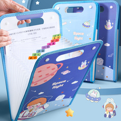 A4 multi-layer folder portable vertical accordion bag student storage artifact large capacity accordion clip wholesale