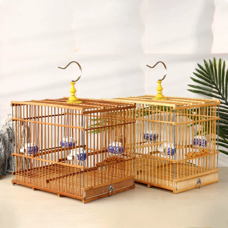 Бамбуковая клетка для птиц Bamboo Fang, клетка для мелких птиц, бамбук, декоративная