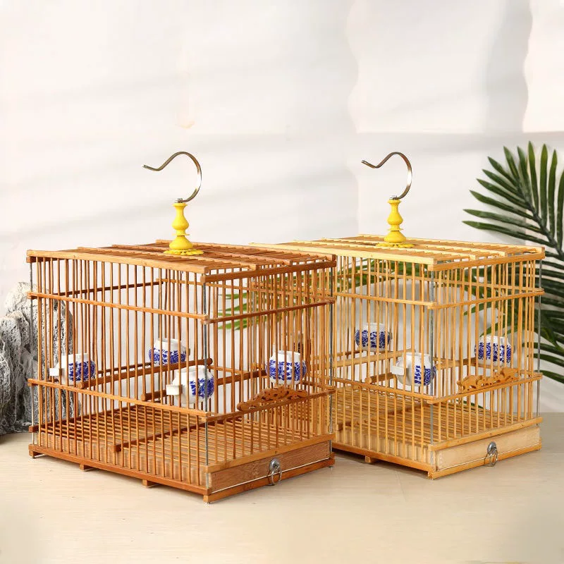 Бамбуковая клетка для птиц Bamboo Fang, клетка для мелких птиц, бамбук, декоративная