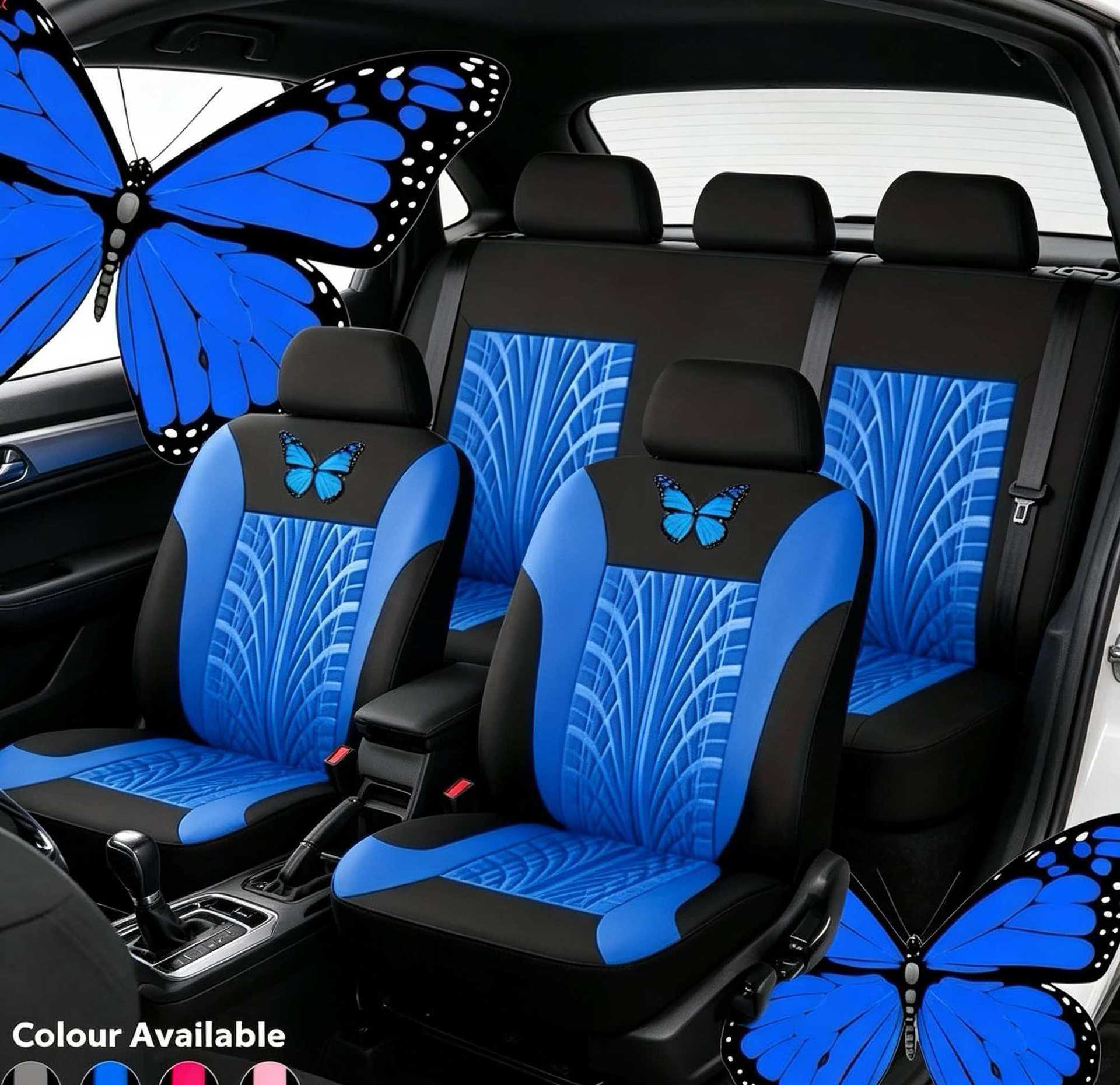 Factory Hot-Selling Universal Tire Pattern Foreign Trade Knitted Fabric Car Seat Covers, Customizable for Cross-Border Amazon and Temu