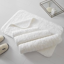 五星级酒店新款纯棉长毛绒白色家用地垫宾馆浴室加厚吸水防滑脚垫
