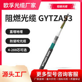 GYTZA53-4B1/B1.3双铠双护套直埋地埋阻燃光缆 4芯单模光纤重铠