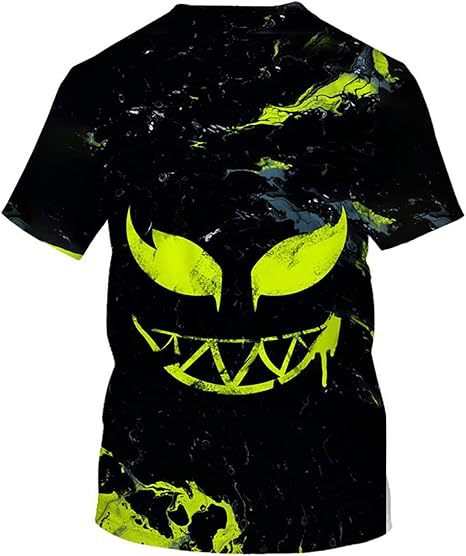 2024 moda 3D impresión digital spot hombres verano calle personalidad suelta manga corta transpirable cuello redondo camiseta