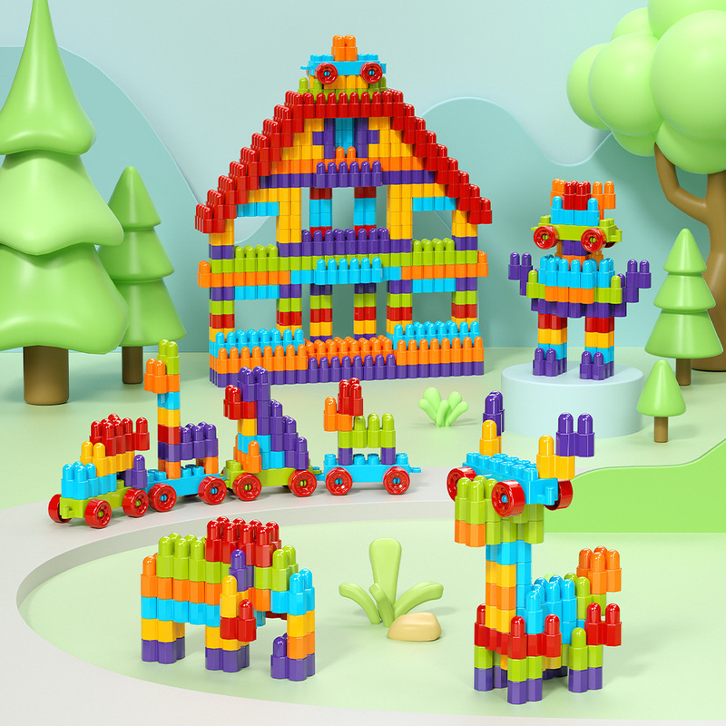 [Domestic Preferred] Second Generation Bullet Building Blocks Toy Splicing Particles Rainbow Color 3-6 Years Old Invoicing