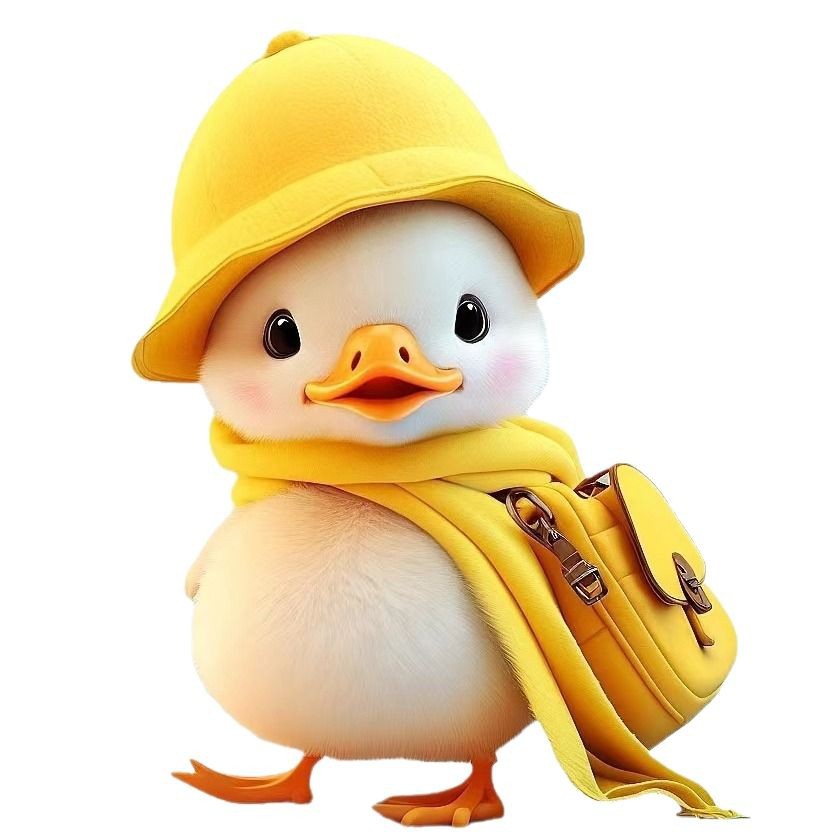 Ventas transfronterizas de coches calientes pato amarillo colgante acrílico mochila de Navidad accesorios llaveros lista