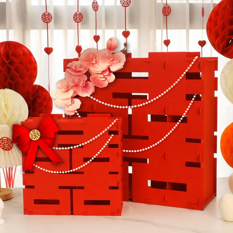 Wedding photo ceremony three-dimensional wedding decoration wedding room decoration double stickers New House bedroom living room decoration wedding supplies