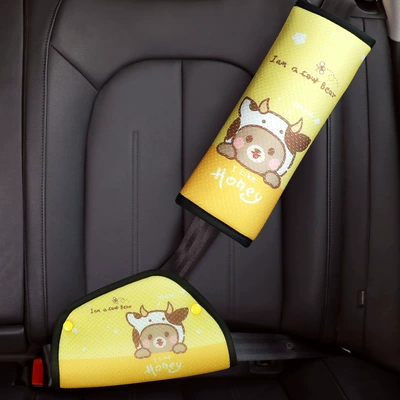 Seat belt shoulder pad – protective cover shoulder guard - bear-cow-pack-set