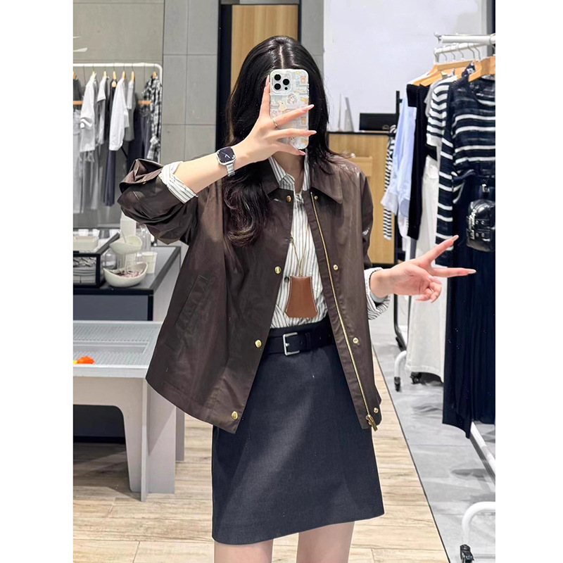 2025秋季新品时尚出街休闲夹克巴恩风短外套女5G8211911|undefined