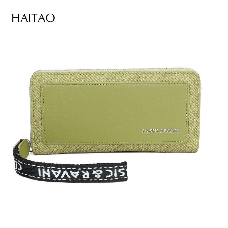 Nueva moda coreana de la billetera de mujer multifuncional de gran capacidad larga bolso de mano con pulsera multi-tarjeta