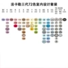 Design, 72 colors