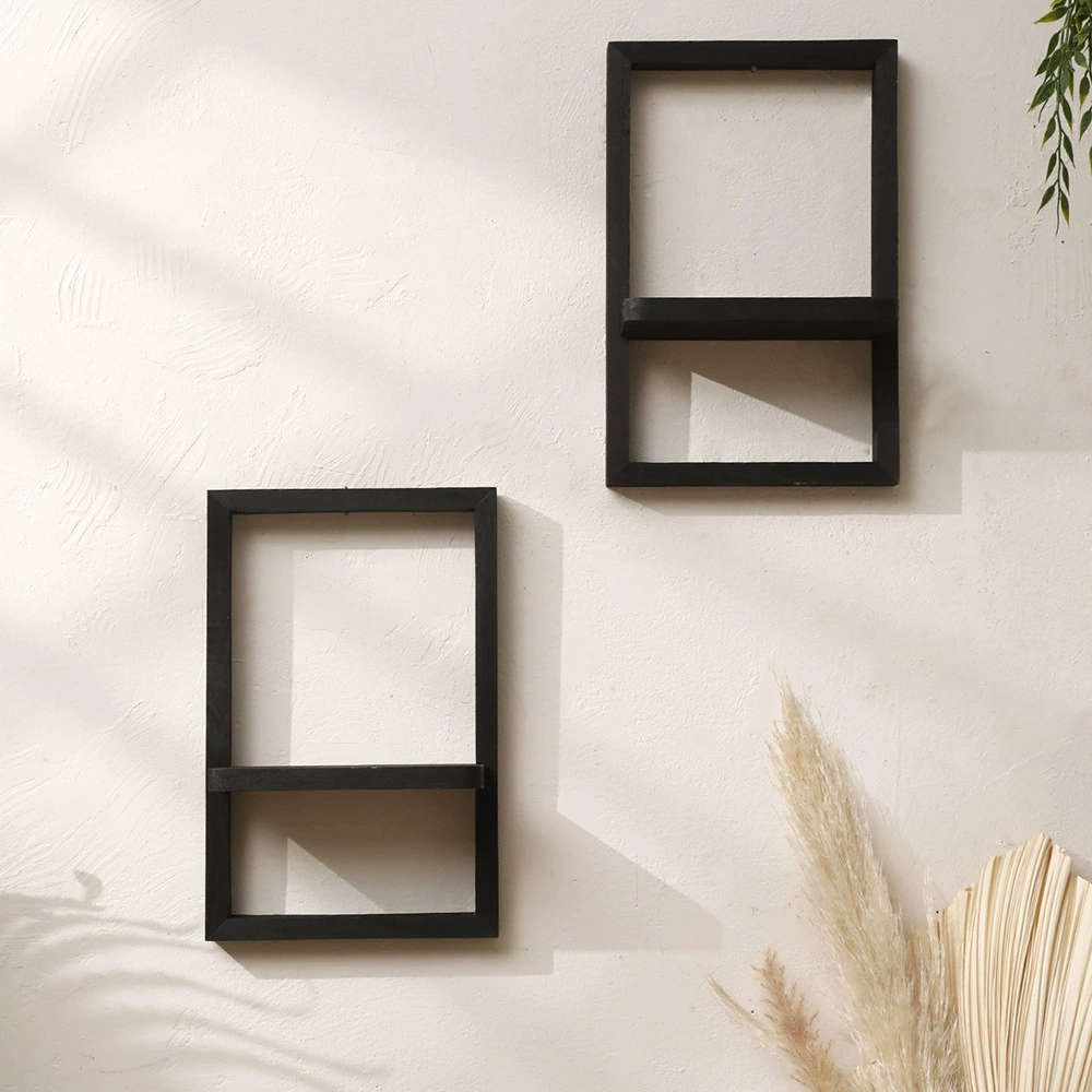 Богемская деревянная черная дверная рама типа настенного цветочного горшка рамка минималистский дом декор спальни