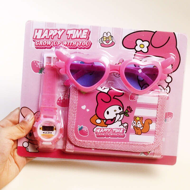 Sanrio children's watch, wallet, glasses, My Melody cartoon electronic watch, coin purse, kindergarten student gift