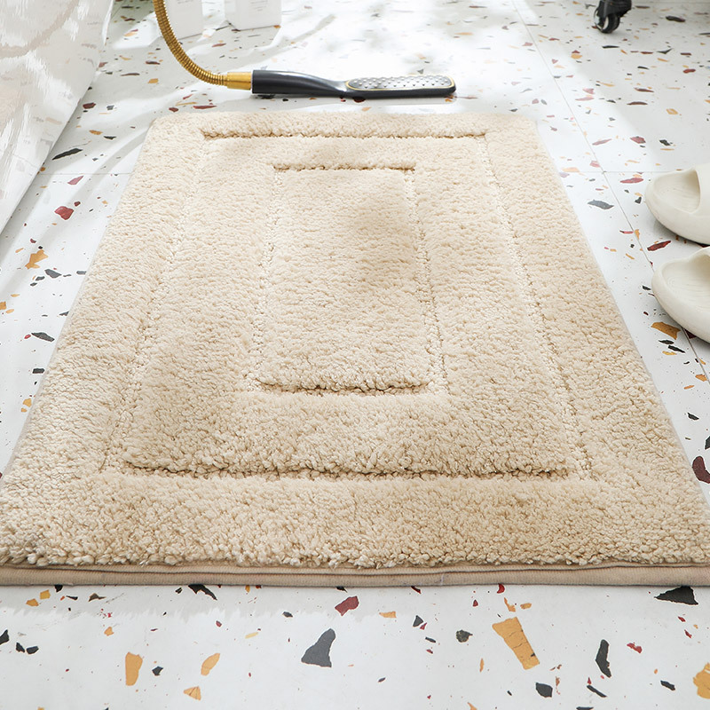 Alfombrilla antideslizante en la puerta del baño flocado Alfombra absorbente gruesa Alfombra de entrada del inodoro Alfombrilla de la puerta Alfombra de la cama del dormitorio