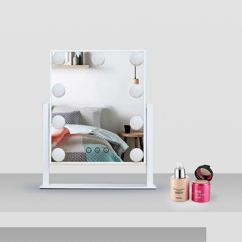 LED espejo de alto nivel dormitorio espejo de maquillaje doméstico escritorio dormitorio con lámpara portátil lámpara red transfronteriza