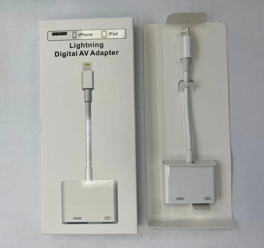 Transfronteriza iluminación del teléfono móvil a HDMI Cable de pantalla de proyección para el teléfono móvil de Apple a TV HD Video Converter