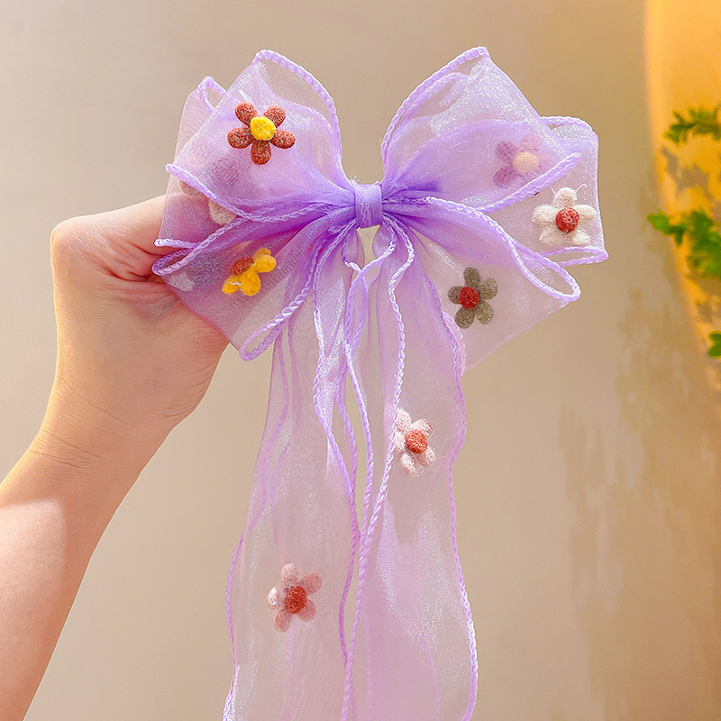 Diente para niños, banda para el cabello, lazo para el cabello, horquilla para el cabello trenzado, princesa para niñas, cinta larga, accesorios para el cabello para niñas de verano