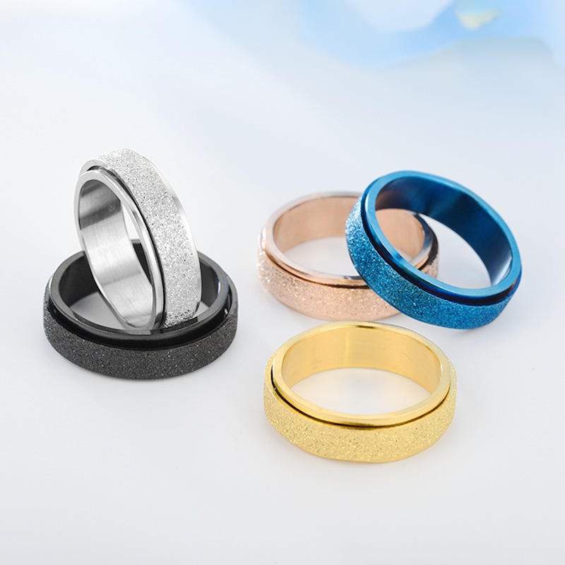 Drehbare Edelstahlringe Für Damen Und Herren Aus Edelstahl_voghion.com