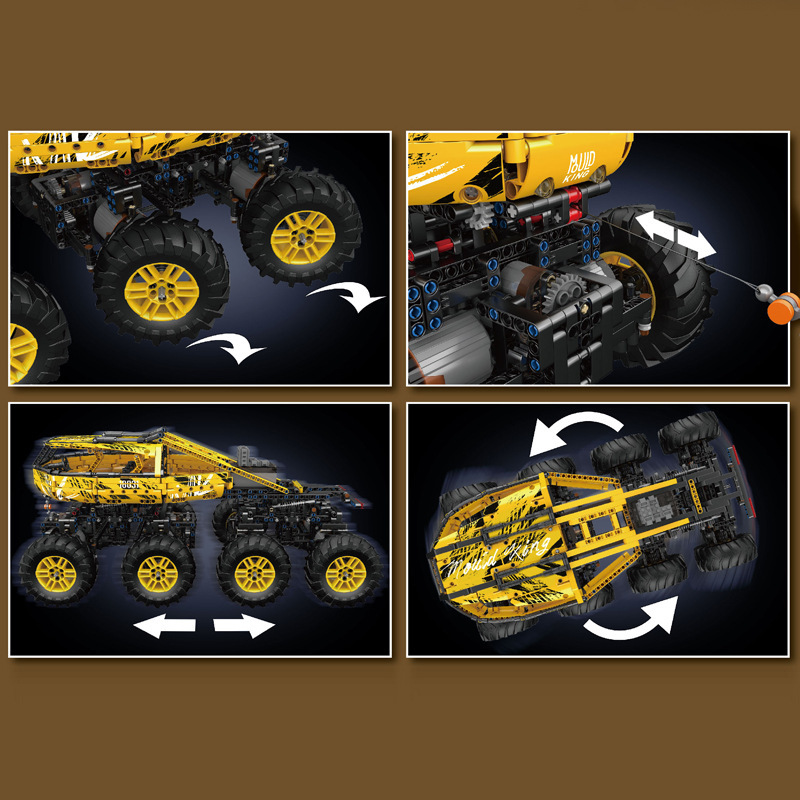 Yuxing modelo Wang18031 serie de coches de ingeniería de montaje de juguetes de montaje de coches de escalada de fuego compatible con modelo de coches de ingeniería de Lego