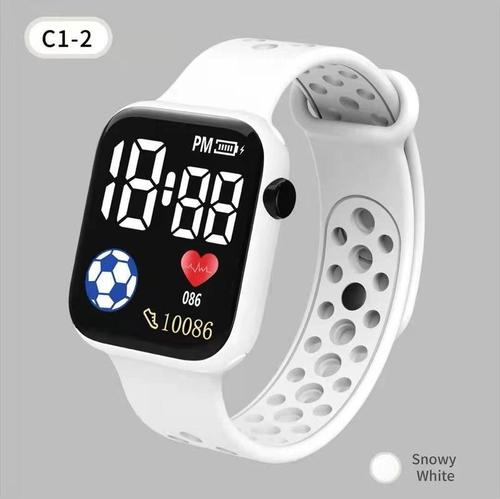New LED digital watch K6 with square map icon, waterproof, stylish, sports watch for adults and students