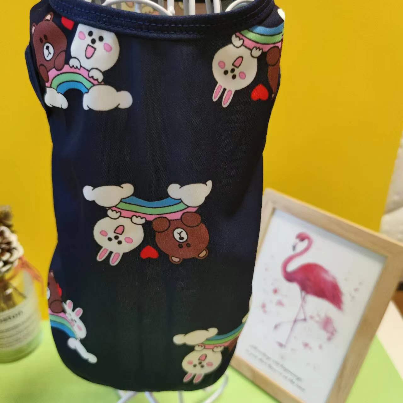 藏青色彩虹兔背心