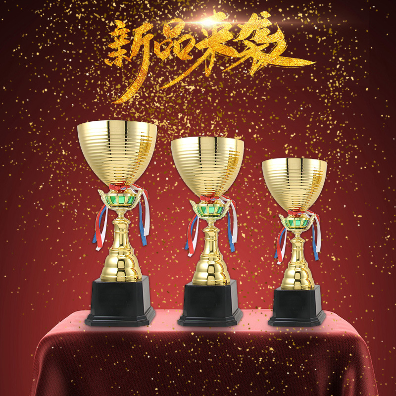 Trofeo metálico de recuerdo para eventos de celebración universales, premio para reuniones anuales, trofeo empresarial, trofeo de cinco estrellas