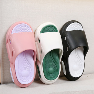 Summer Slippers for Women, Ins Trbottomy Outdoor Thick-Soled Slippers, Indoor Non-Slip Couple Beach Men's Slippers