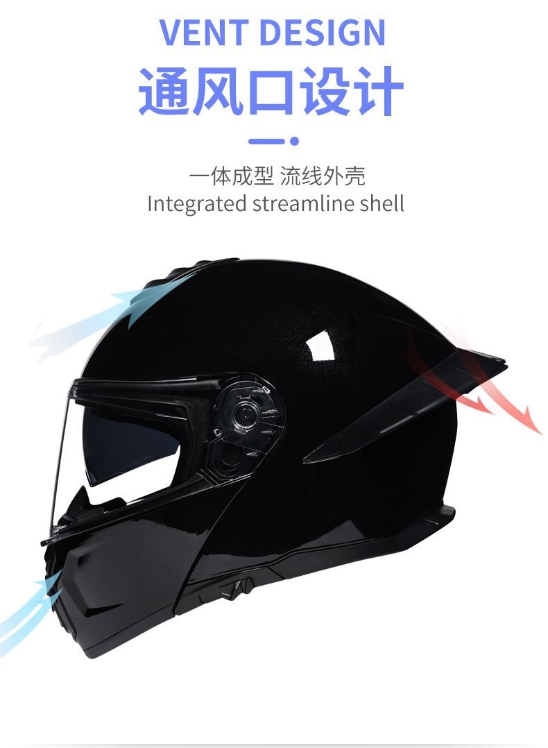 New 3C certified Orz motorcycle helmet for men and women, Bluetooth open-face helmet with dual visors, full-face helmet for motorcycle touring, suitable for all seasons