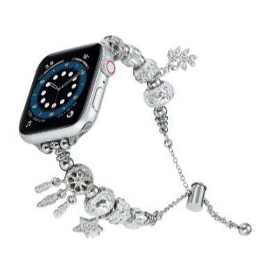 潘哆拉手链金属表带适用于苹果手表iwatch8代765SE43罗兰紫捕梦网