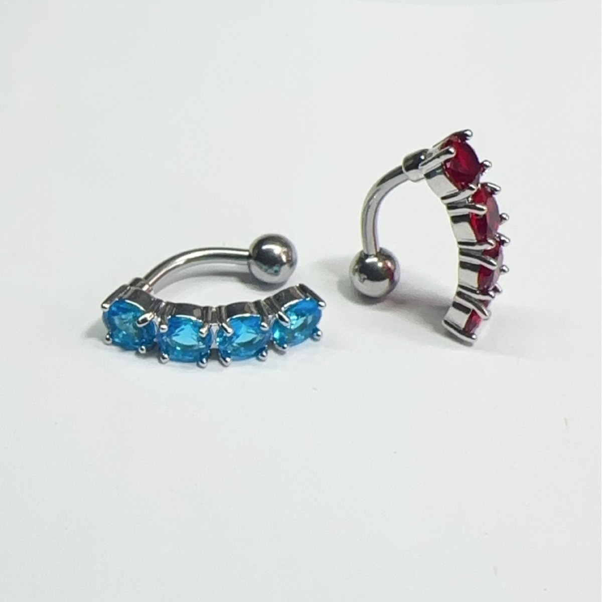 Klassisches Bauchnabelpiercing Aus Edelstahl Mit Zirkonia-steinen_voghion.com