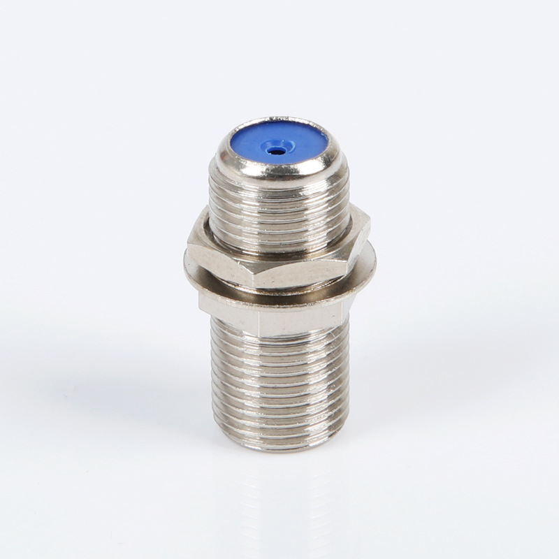 全銅加長F母轉母雙通 連接器快插擠壓英制F母直通 英制螺紋F頭F81