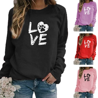 2021亚马逊速卖通ebay跨境 情人节爱心LOVE印花圆领卫衣欧美秋冬