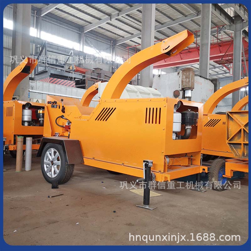 树枝粉碎机是多少钱一台   群信大型园林绿化枝条碎枝机 油电两用