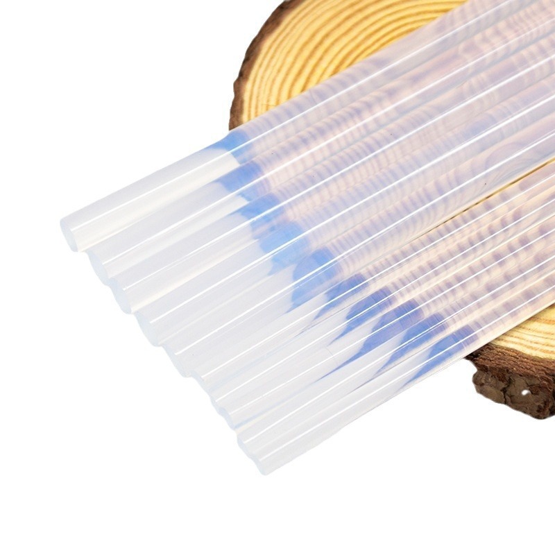 adhesivo de fusión en caliente transparente de alta viscosidad 7mm 11mm sello de cartón DIY sin dibujo de alambre EVA suministro directo de fábrica