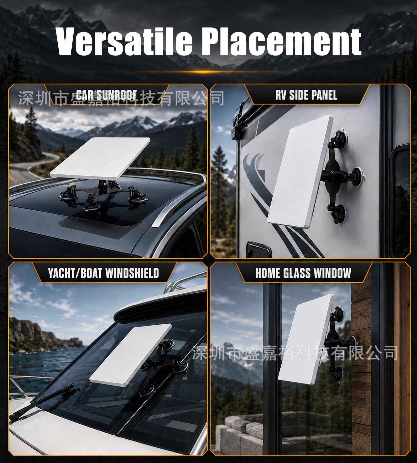 Cross-border applicable Mini car mount suitable for cars, RVs, and boats